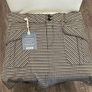 Democracy Houndstooth Mini Skirt in Black and White